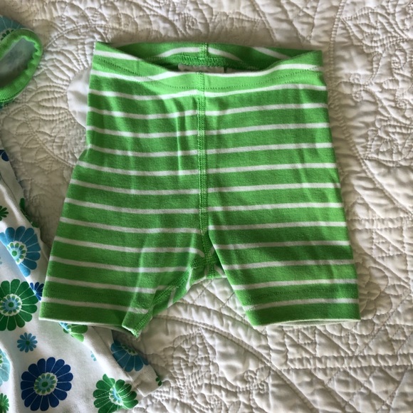 Hanna Andersson Size 80 Green Blue Dress Set - Picture 3 of 8